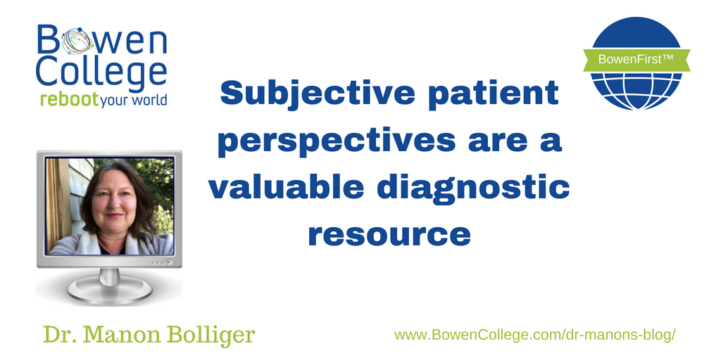 Blog - Subjective patient perspectives are a valuable diagnostic resource