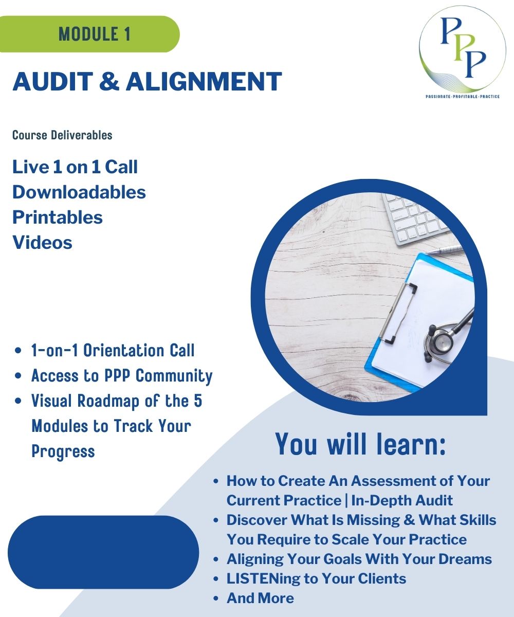 Passionate, Profitable Practice 4 PPP Module 1 Audit & Align